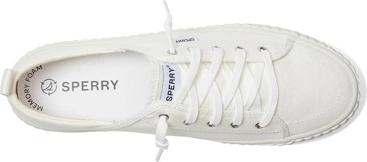 Sperry Pier Wave Platform Lace-Up Women's Shoes White : 5 M (B), Rubber - Image 2