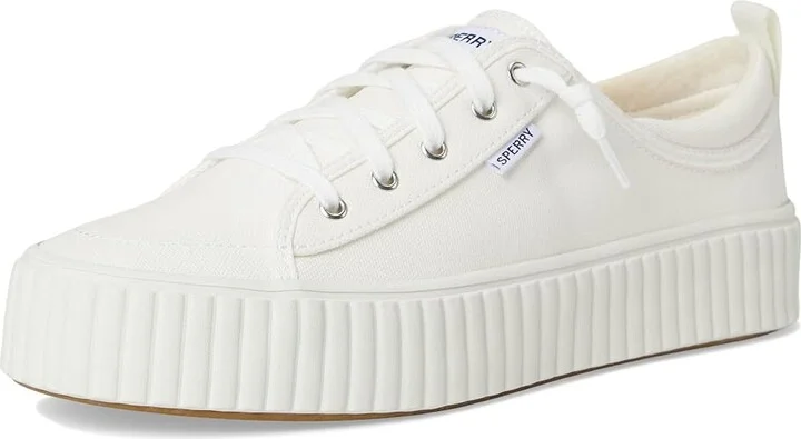 Sperry Pier Wave Platform Lace-Up Women's Shoes White : 5 M (B), Rubber - Image 5