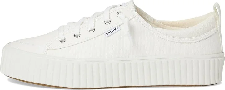 Sperry Pier Wave Platform Lace-Up Women's Shoes White : 5 M (B), Rubber - Image 6