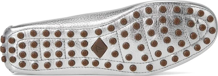 Sperry Port Driving Moccasin Women's Flat Shoes Silver : 7 M (B), Leather - Image 3