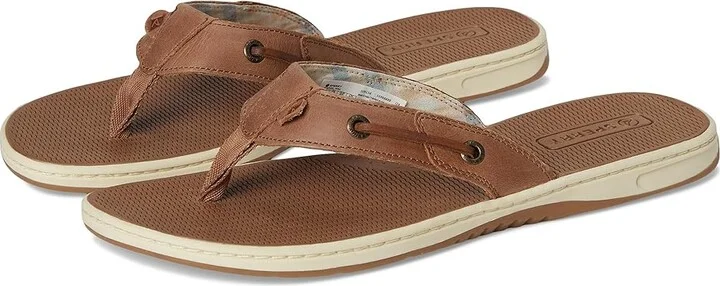 Sperry Sea Fish Women's Wedge Shoes Dark Beige : 6.5 M (B), Leather