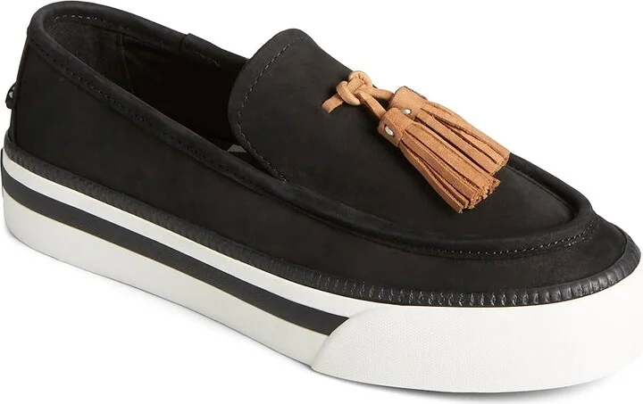 Sperry Sea Sailor Platform Women's Shoes Black Leather : 6.5 W (C), Rubber