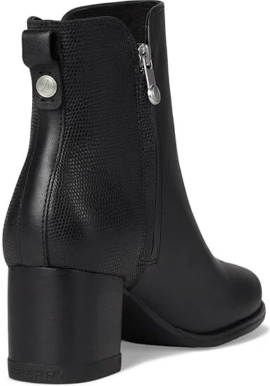 Sperry Seaport Heel Women's Shoes Black1 : 7.5 M (B), Leather - Image 4
