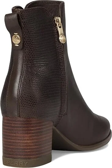 Sperry Seaport Heel Women's Shoes Dk Brown : 11 M (B), Leather - Image 4