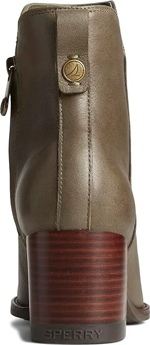 Sperry Seaport Heel Women's Shoes Olive : 6 M (B), Leather - Image 4