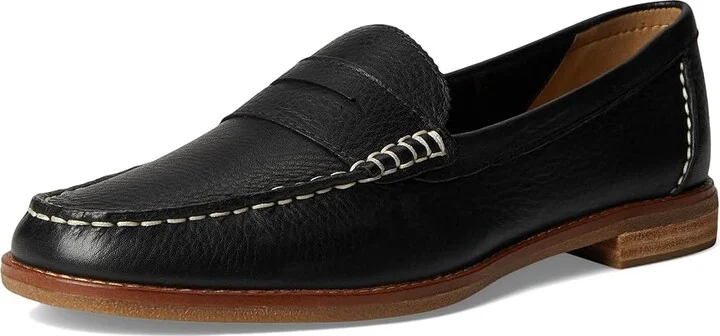 Sperry Seaport Penny Women's Shoes Black 4 : 5 M (B), Leather - Image 5
