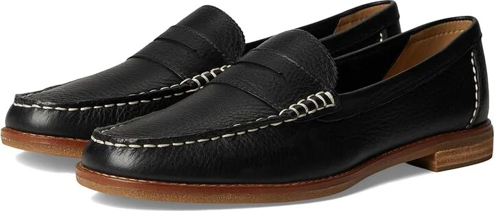 Sperry Seaport Penny Women's Shoes Black 4 : 5 M (B), Leather