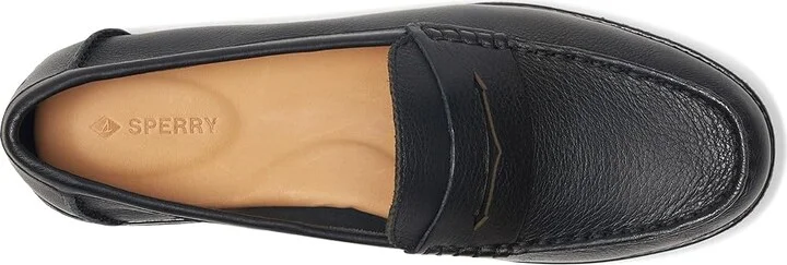 Sperry Seaportpenny Women's Flat Shoes Black/Black : 10 M (B), Leather - Image 2