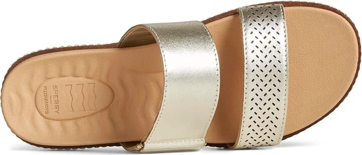 Sperry Waveside Plushwave Slide Women's Shoes Platinum : 8 M (B), Leather - Image 2