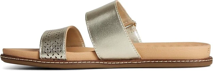 Sperry Waveside Plushwave Slide Women's Shoes Platinum : 8 M (B), Leather - Image 4