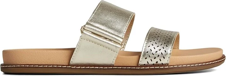 Sperry Waveside Plushwave Slide Women's Shoes Platinum : 8 M (B), Leather - Image 5