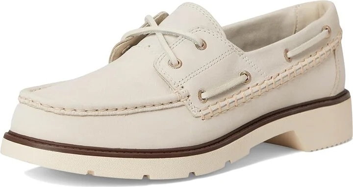 Sperry Wells Boat Women's Flat Shoes Cream : 6.5 M (B), Leather - Image 5