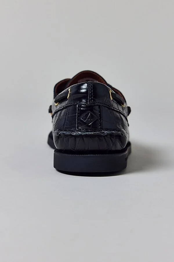 Sperry Women's Authentic Original 2-Eye Boat Shoe in Blk/Noir - Image 4