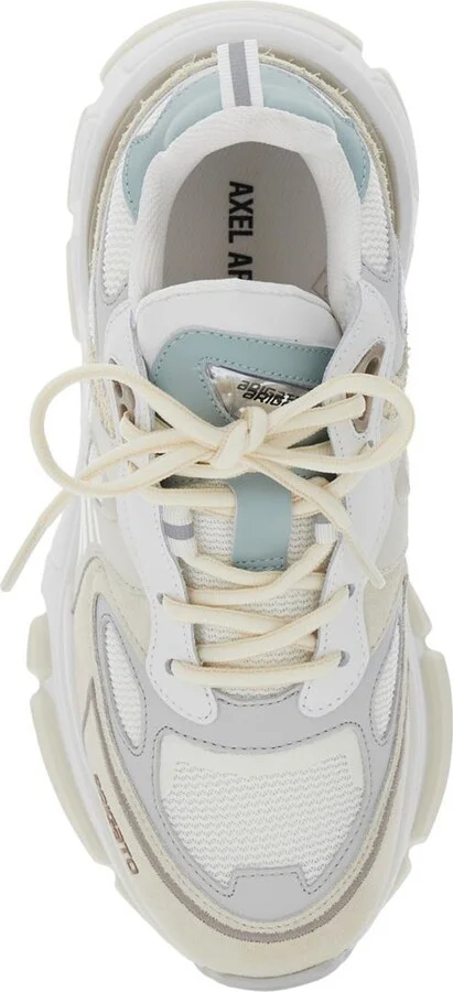 'Sphere Running' Multicolor Sneakers With Chunky Sole And Logo On Tongue In Leather And Fabric Blend Woman - Image 4