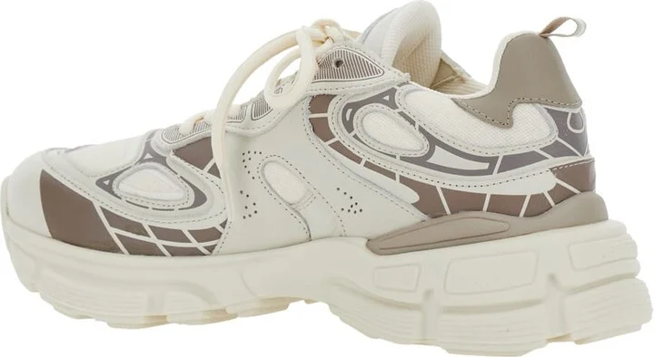 'sphere Trip Running' Beige Sneakers With Chunky Sole And Logo On Tongue In Leather And Fabric Blend Woman - Image 3