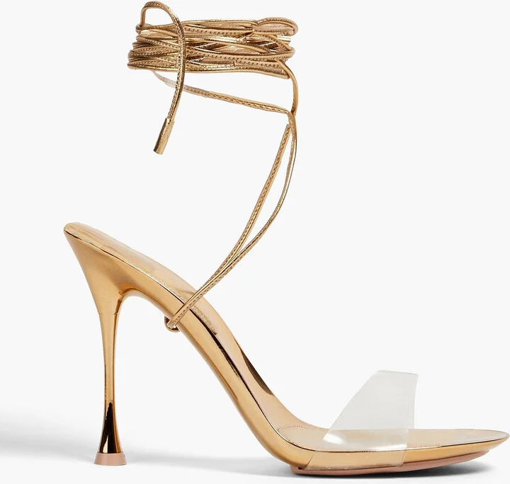 Spice leather and PVC sandals