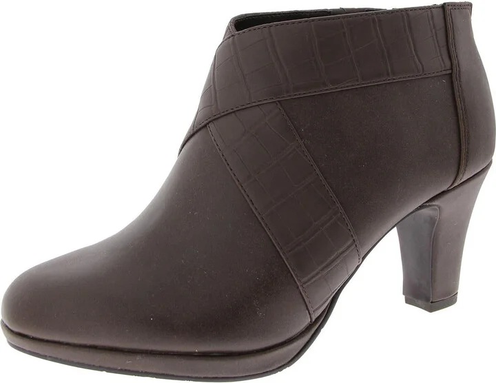 Spice Womens Faux Leather Ankle Booties