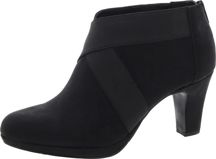 Spice Womens Metallic Faux Leather Ankle Boots