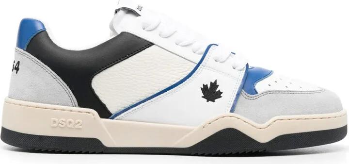 Spider leather low-top sneakers