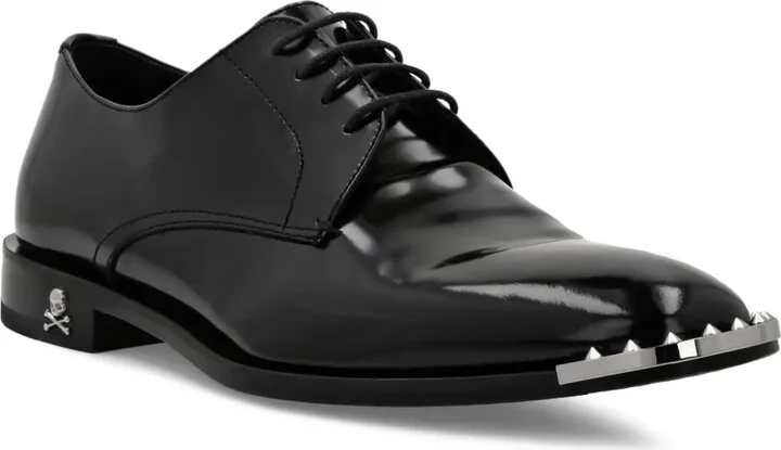 Spike-Detail Leather Derby Shoes - Image 2