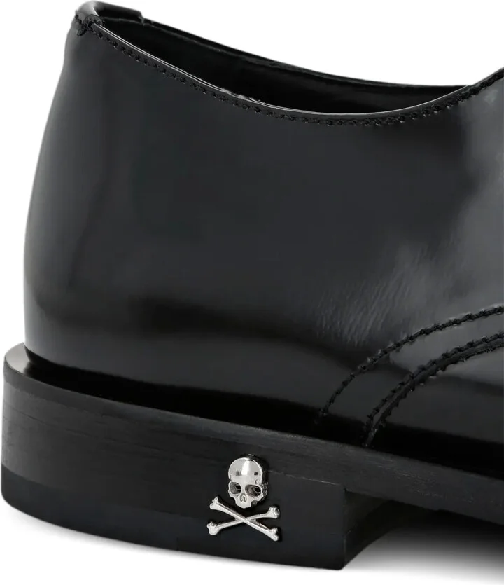Spike-Detail Leather Derby Shoes - Image 3