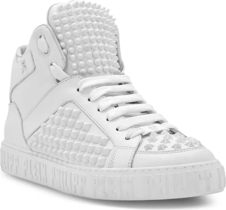 Spike-Effect Mid-Top Sneakers - Image 2