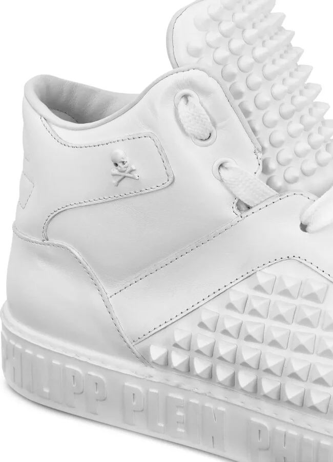 Spike-Effect Mid-Top Sneakers - Image 4