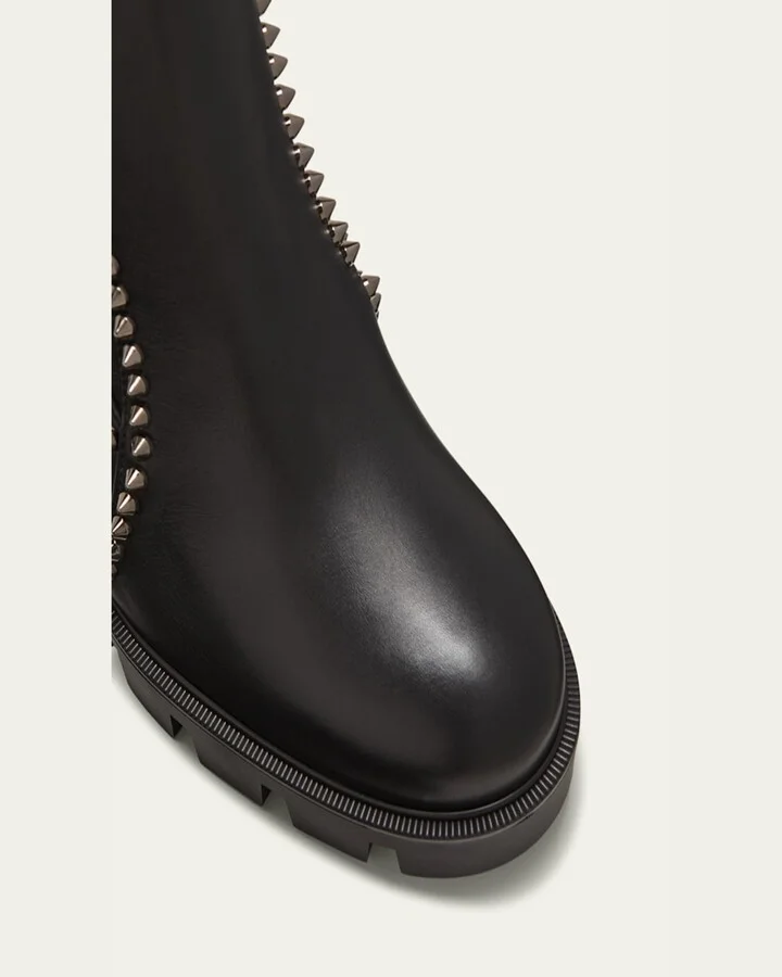 Spike Leather Chelsea Red Sole Booties - Image 5