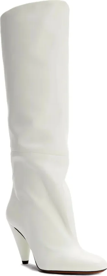 Spike leather knee-high boots - Image 2