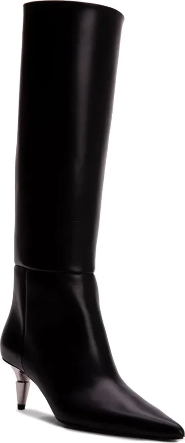 Spike pointed-toe knee-high boots - Image 2