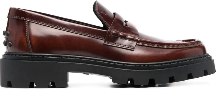 Spike-Stud Embellished Loafers