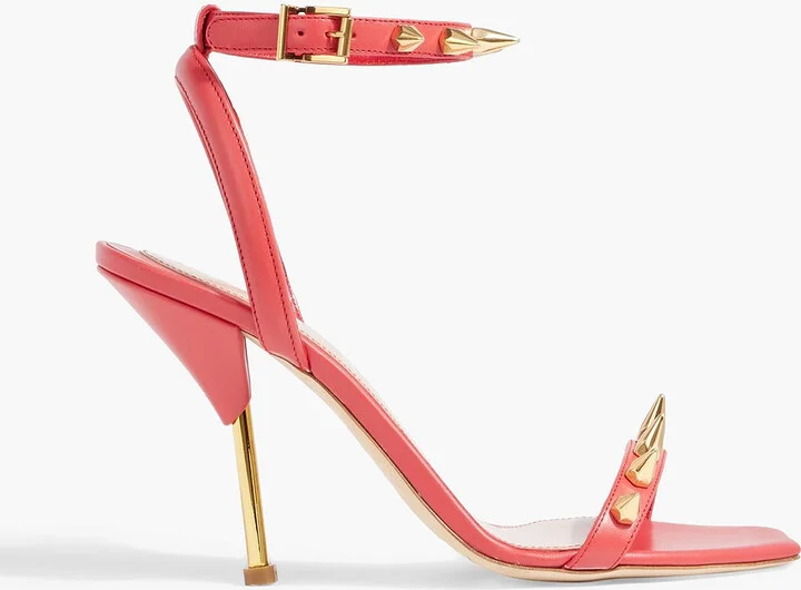 Spiked leather sandals