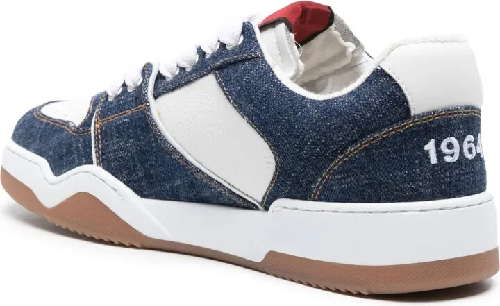 Spiker denim-panelled sneakers - Image 3
