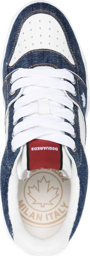 Spiker denim-panelled sneakers - Image 4