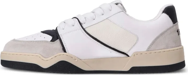 Spiker leaf-embroidered leather sneakers - Image 3