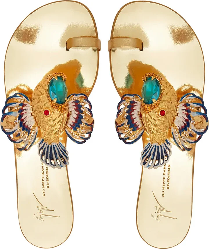 Spipiott embellished metallic sandals - Image 4