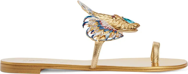 Spipiott embellished metallic sandals