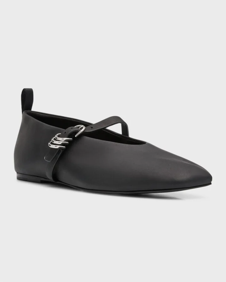 Spire Leather Mary Jane Ballerina Flats - Image 3