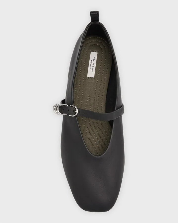 Spire Leather Mary Jane Ballerina Flats - Image 4