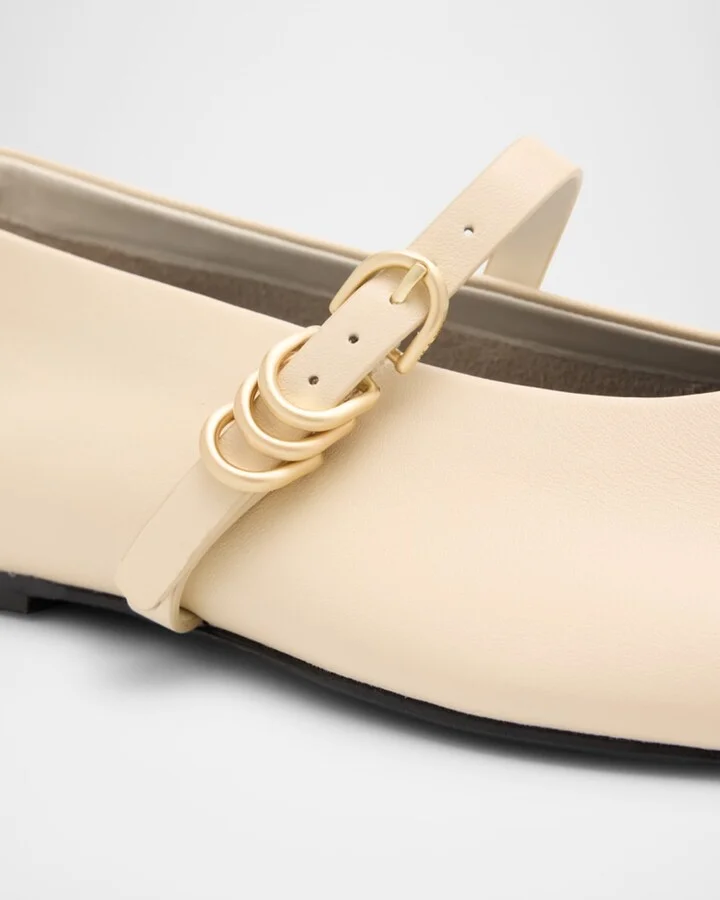 Spire Leather Mary Jane Ballerina Flats - Image 5