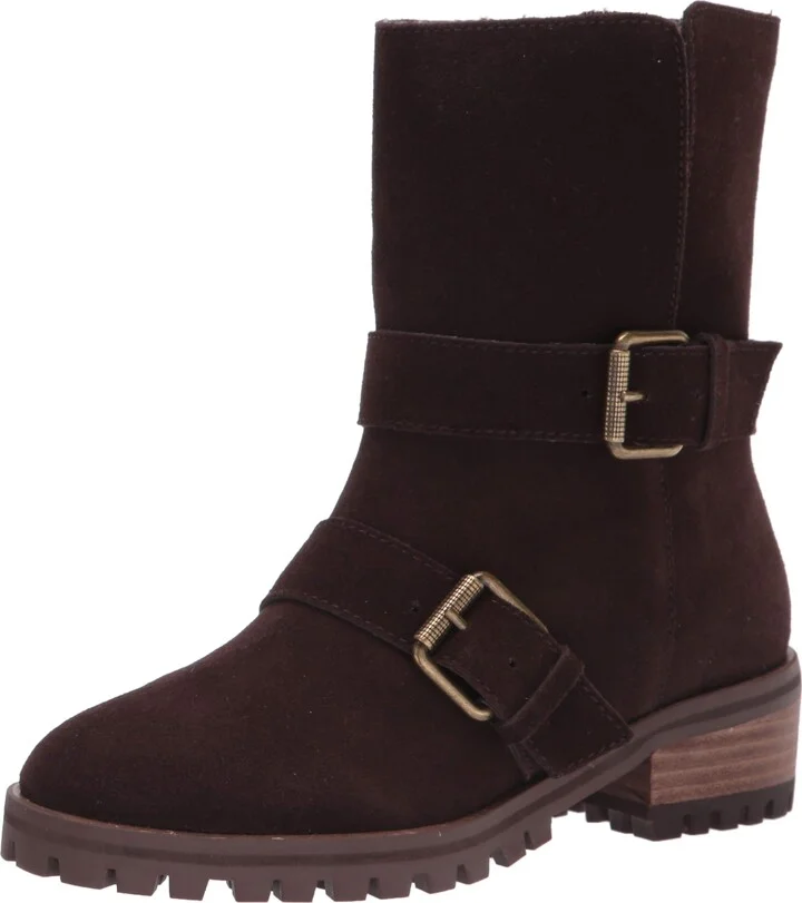 Splendid Women's Moto Inspired Lug Boot with fold Over Detail Motorcycle