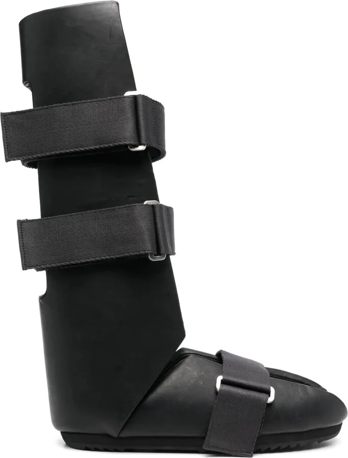 Splint leather knee boots