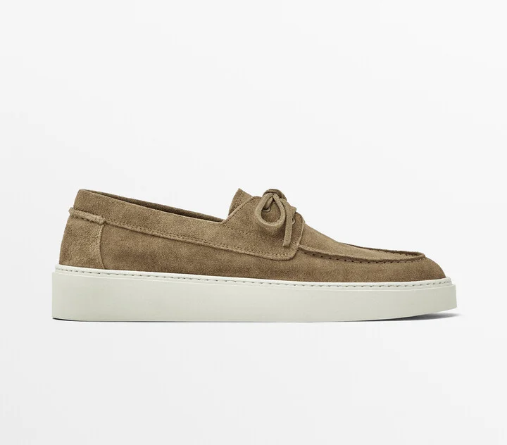 Split Suede Deck Shoes - Image 2