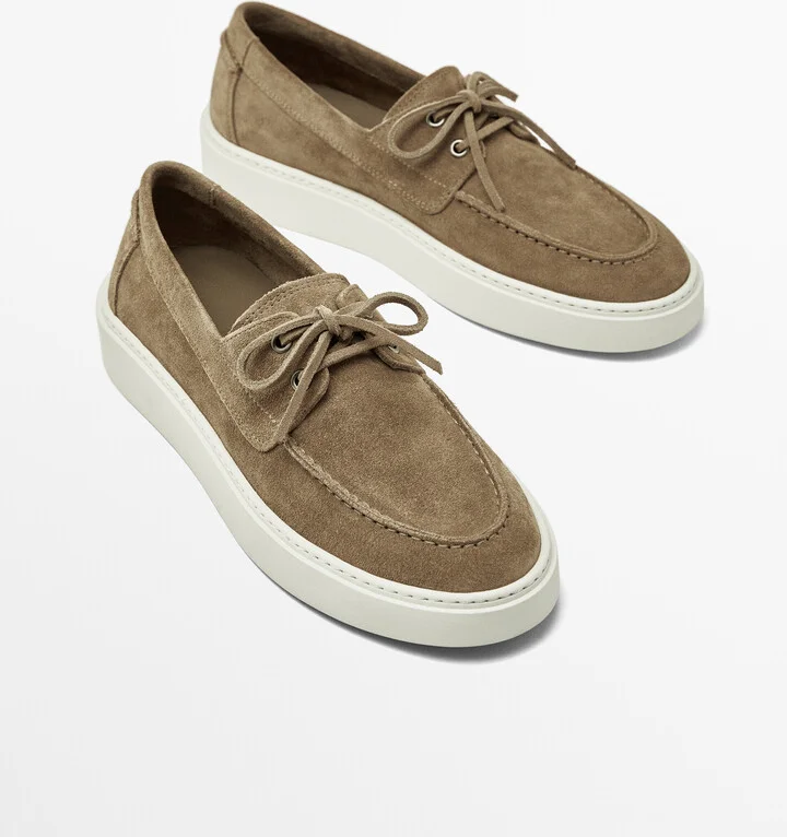 Split Suede Deck Shoes - Image 3