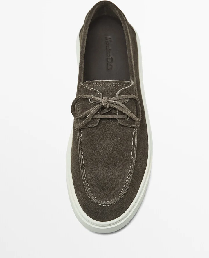 Split Suede Deck Shoes - Image 9