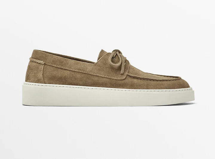 Split Suede Deck Shoes