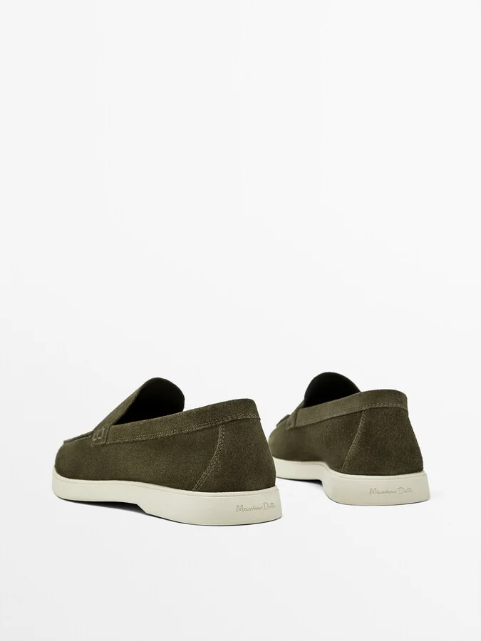 Split Suede Leather Loafers - Image 4