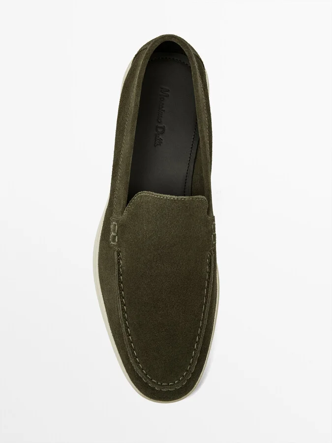 Split Suede Leather Loafers - Image 5