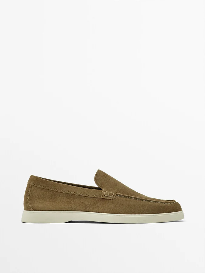 Split Suede Leather Loafers - Image 2
