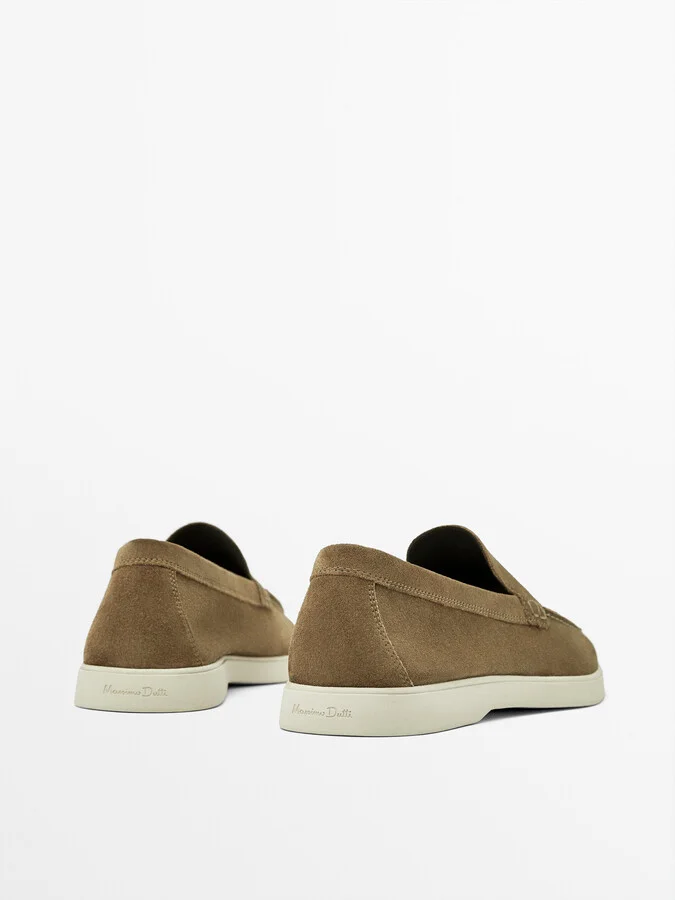 Split Suede Leather Loafers - Image 4